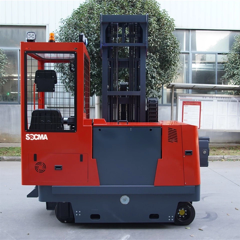 Customer Warehouse Side Loader Forklift 2.5ton 3.5Ton 4Ton Full-way Reach Forklift Truck With Electric Motor
